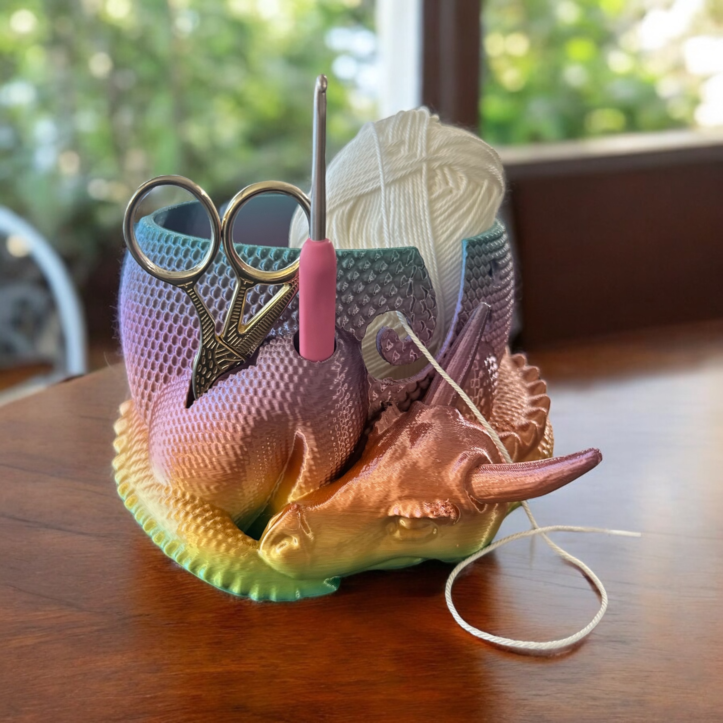 Fantasy Sárkány Formájú Fonáltartó Tál - Image 3