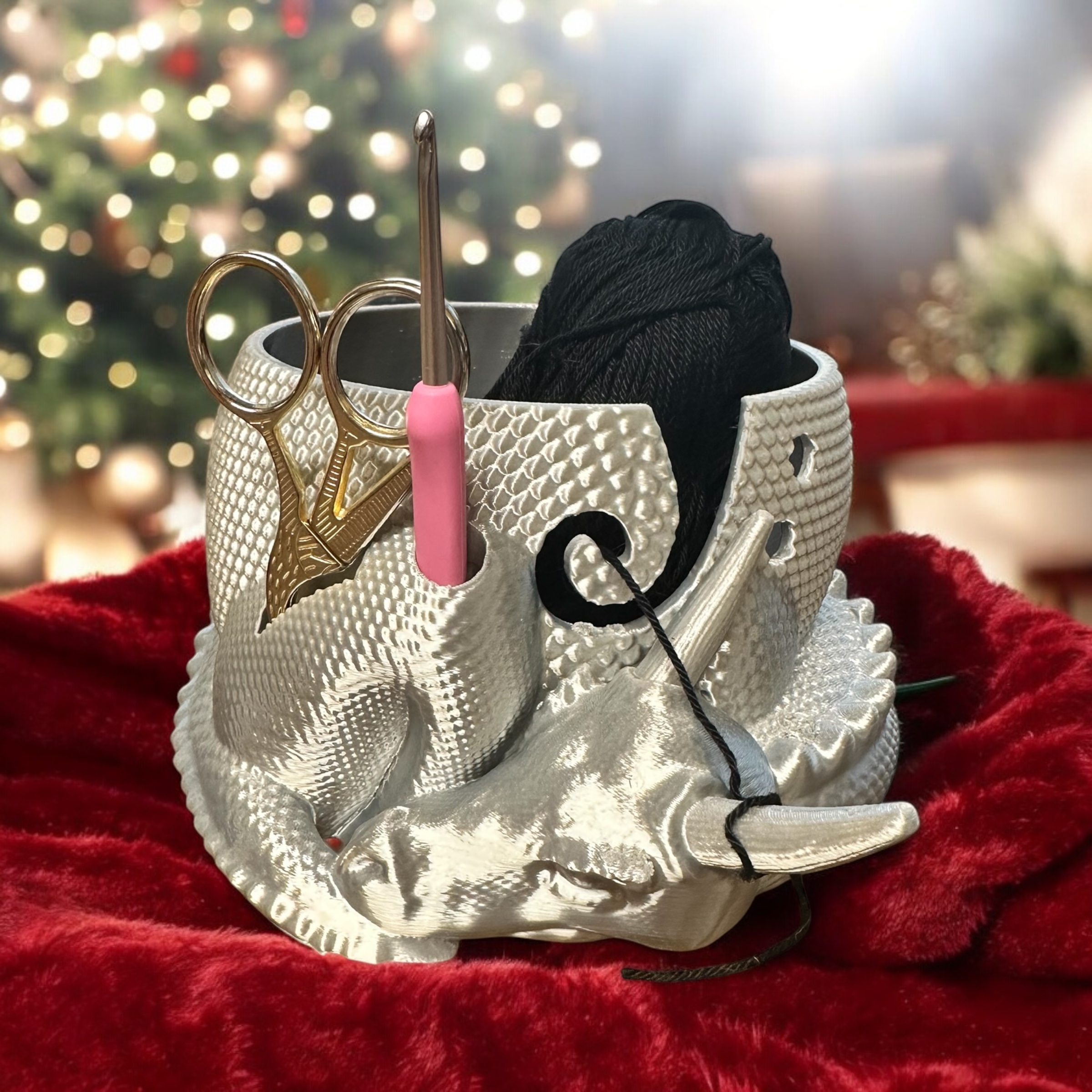 Fantasy Sárkány Formájú Fonáltartó Tál - Image 4